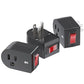 [ETL Listed] Cable Matters 3-Pack Grounded Outlet Switch with On Off, Plug Switch On Off, Single Outlet Adapter, Black