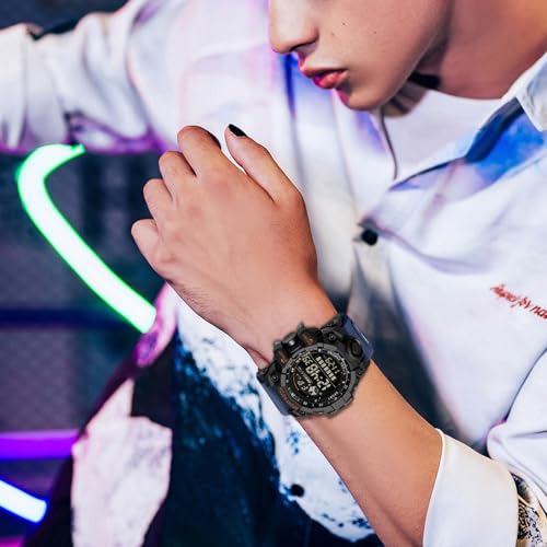 FANMIS Mens Military Multifunction Digital LED Watch Electronic Waterproof Alarm Quartz Sports Watch