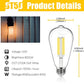 DAYBETTER 4 Pack Vintage LED Edison Bulbs, E26 Led Bulb 60W Equivalent, Dimmable Led Light Bulbs, High Brightness 800 LM Warm White 2700K, ST58 Antique LED Filament Bulbs, Clear Glass Style for Home