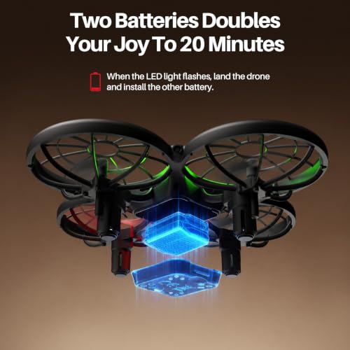 SYMA X100 Drone for Kids 8-12, Automatic Obstacle Avoidance, Up to 20 Mins Flight Time(2 Batteries), One-Key 360°Flips and Altitude Hold, Full-Guard Safe Indoor Drone Gift for Boys & Girls