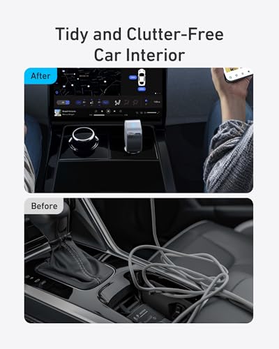 Anker Retractable USB-C Car Charger, 75W Max Fast Charging with Built-in Retractable Cable Car Adapter, Car Accessories for iPhone 17/16 Series, Galaxy S25/S24, MacBook Pro/Air, iPad, and More