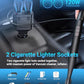 180W Retractable Car Charger Cigarette Lighter Splitter, 5 in 1 USB Fast Car Phone Charger with Retractable Cable 2 USB Ports, 2 Cigarette Lighter Socket with Separate Switch LED Voltmeter