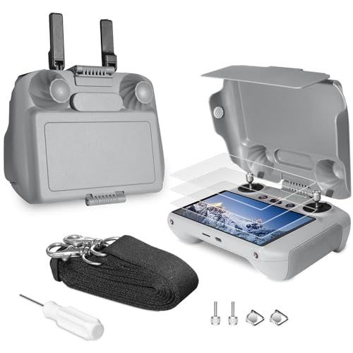 Arzroic RC 2 Protective Sun Hood Kit with Screen Protector & Neck Lanyard for DJI Mini 5 Pro/Avata 360/Mini 4 Pro/Mavic 4 Pro/Flip/Air 3S/Air 3 Accessories