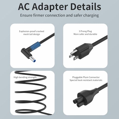 45W 19.5V 2.31A 741727-001 L25296-001/002/003/004 213349-109 TPN-CA14 TPN-LA15 Laptop Charger