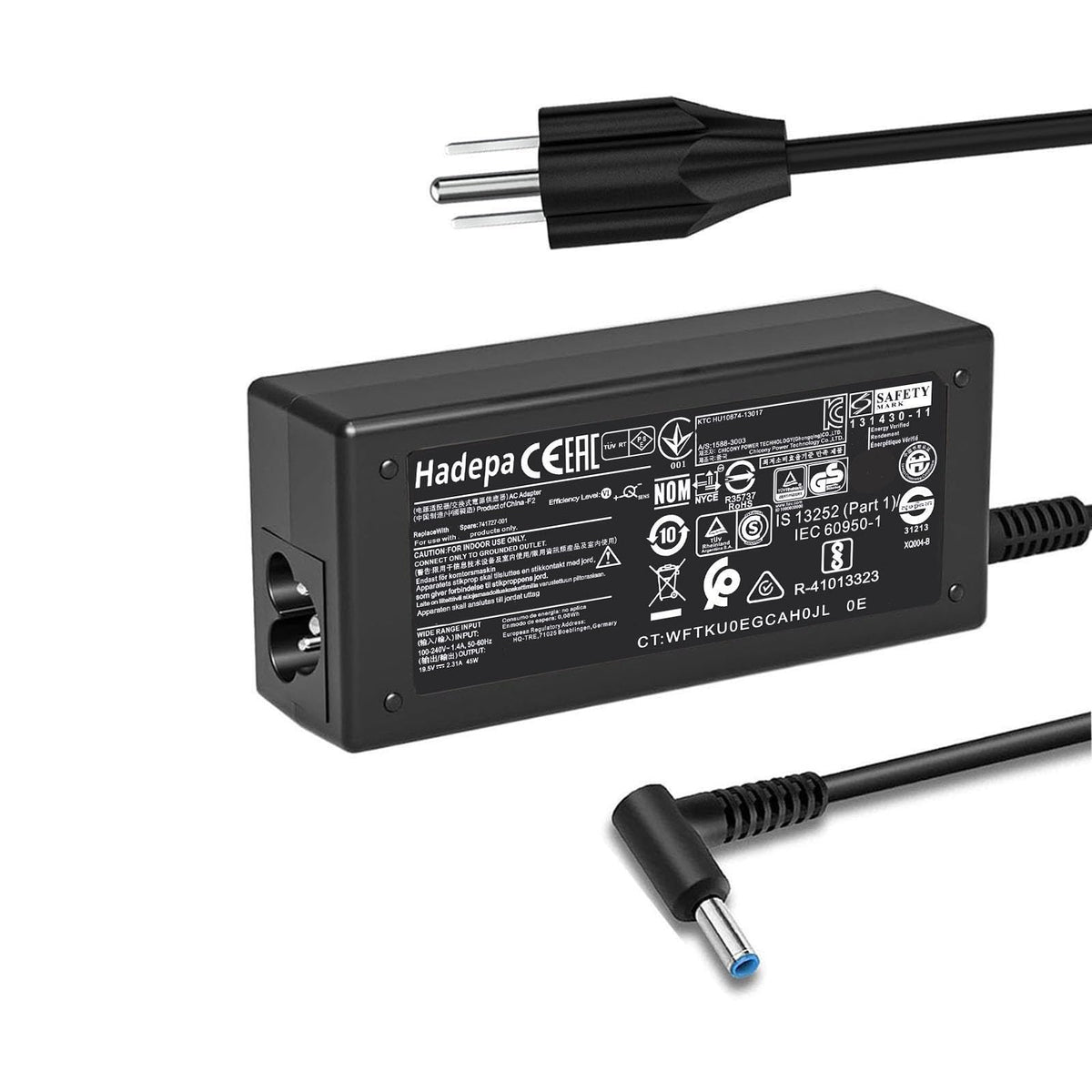 45W 19.5V 2.31A 741727-001 L25296-001/002/003/004 213349-109 TPN-CA14 TPN-LA15 Laptop Charger