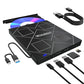 5-in-1 Extemal CD/DVD Drive for Laptop, USB 3.0 & Type-C Portable CD/DvD Rw Burner with SD/TF Card Reader &DVD-ROM Rewritable Player