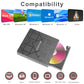5-in-1 Extemal CD/DVD Drive for Laptop, USB 3.0 & Type-C Portable CD/DvD Rw Burner with SD/TF Card Reader &DVD-ROM Rewritable Player