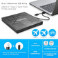 5-in-1 Extemal CD/DVD Drive for Laptop, USB 3.0 & Type-C Portable CD/DvD Rw Burner with SD/TF Card Reader &DVD-ROM Rewritable Player