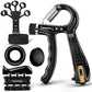 5 PCS Grip Strength Trainer Kit, Hand Gripper Strengthener, Forearm Strengthener, Finger Strengthener, Finger Exerciser, Stress Relief Ball