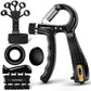 5 PCS Grip Strength Trainer Kit, Hand Gripper Strengthener, Forearm Strengthener, Finger Strengthener, Finger Exerciser, Stress Relief Ball