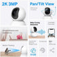 Tapo 2K Pan/Tilt Security Camera for Baby Monitor, Dog Camera w/Motion Detection, 2-Way Audio Siren, Night Vision, Cloud&SD Card Storage, Works w/Alexa & Google Assistant, 2-Pack (Tapo C210P2)