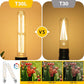 Tubular Light Bulb 7.3 Inch Dimmable T10 LED Bulb E26 6W 60 Watts Edison Bulbs 2700K Solf White,185mm Long for Wall Sconces, Pendant, Livingroom, 4-Pack