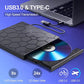 External CD/DVD Drive for Laptop, DVD Player for Laptop, 8 in 1 USB 3.0 Ultra-Slim Portable, CD Burner External Disk Drive Optical Compatible with Desktop Mac,Windows 11/10/8/7 Linux