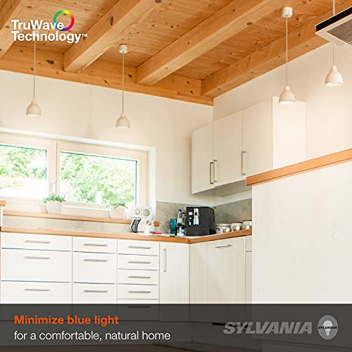 Ledvance Sylvania Led Truwave Natural Series Light Bulb, 60W Equivalent, Efficient 8W A19, Medium Base, Dimmable, 800 Lumens, 2700K, Soft White, Clear - 6 Pack (40806)