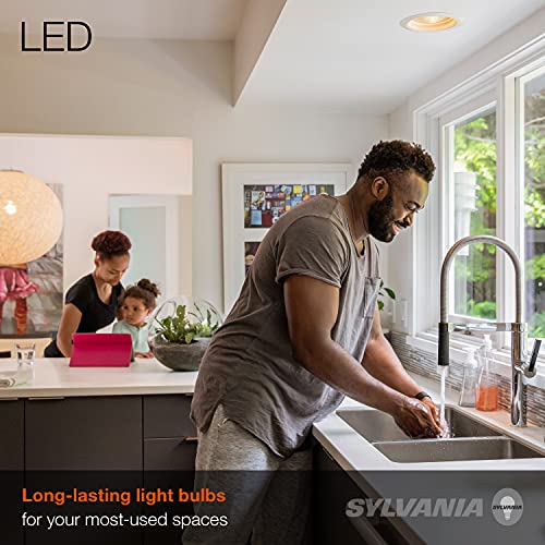 Sylvania ECO LED BR30 Light Bulb, 65W = 10W, Dimmable, Frosted Finish, 650 Lumens, 2700K, Soft White - 4 Pack (40870)