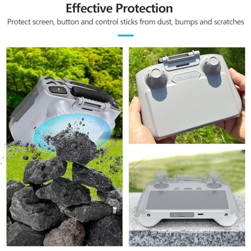 FPVtosky 2-in-1 Lito X1/Mini 5/4 Pro RC 2 Sun Hood & RC2 Protective Cover, Sun Shade Screen Protector for DJI Avata 360 /Air 3S/ Mini5/4 Pro RC2 Remote Controller Protection Accessories