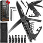 17 in 1 Multitool Knife Fire Starting Stick Bottle Opener Saw for Camping | Screwdrivers Whistle Window Breaker for Hiking, Outdoor, Survival and Everyday Use Gifts for Men Dad