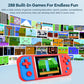 Handheld Games for Kids - 288 Retro Video Games, 3.0" LCD Screen Portable Gaming Player with Rechargeable Battery, Mini Travel Games Toy Gifts for Boys Girls (Red)