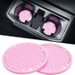 JOYTUTUS Cup Holder Coasters for Car, 2 Pack Universal Anti-Slip Car Coasters with Crystal Rhinestone, 2.75 inch/6.98 cm PVC Cup Holder Insert Coaster, Pink Car Accessories (Pink with Diamond)