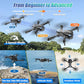 Foldable 1080P Drone with Camera for Kids & Beginners, Easy to Fly Toy Gift for Boys & Girls, One-Key Start, 3D Flips, Gesture Selfie, 2 Batteries
