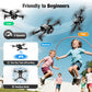 Drone with Camera 1080P HD,Mini Drone for Beginners Kids Adults,Foldable RC Quadcopter with Stable Hover,Trajectory Flight,One Key Take Off/Land,2 Batteries,Toys for Boys and Girls (Black)