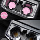 JOYTUTUS Cup Holder Coasters for Car, 2 Pack Universal Anti-Slip Car Coasters with Crystal Rhinestone, 2.75 inch/6.98 cm PVC Cup Holder Insert Coaster, Pink Car Accessories (Pink with Diamond)