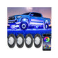 4 Pods RGB LED Rock Lights, Underglow Multicolor Neon Light Kit, Wheel Well Light with APP Control & Music Mode, Under Glow Lights for Trucks,Jeep,SUV,Golf Cart,ATV,Pickup Off Road,12V