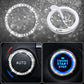 CAR PASS 11 PCS Bling Diamond Car Accessories for Women, Sparkly Rhinestone Steering Wheel Cover, Bling Seat Belt Cushion, Glitter Shift Knob Cover, Car Cup Holder Coaster, Cute Interior Sets Silver