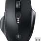 Uineer Wireless Mouse,Upgraded 2.4GHz Rechargeable (Battery Level Visible) Ergonomic Computer Mouse,4 Levels DPI, Wireless Mice for Laptop Computer(Matte Black)