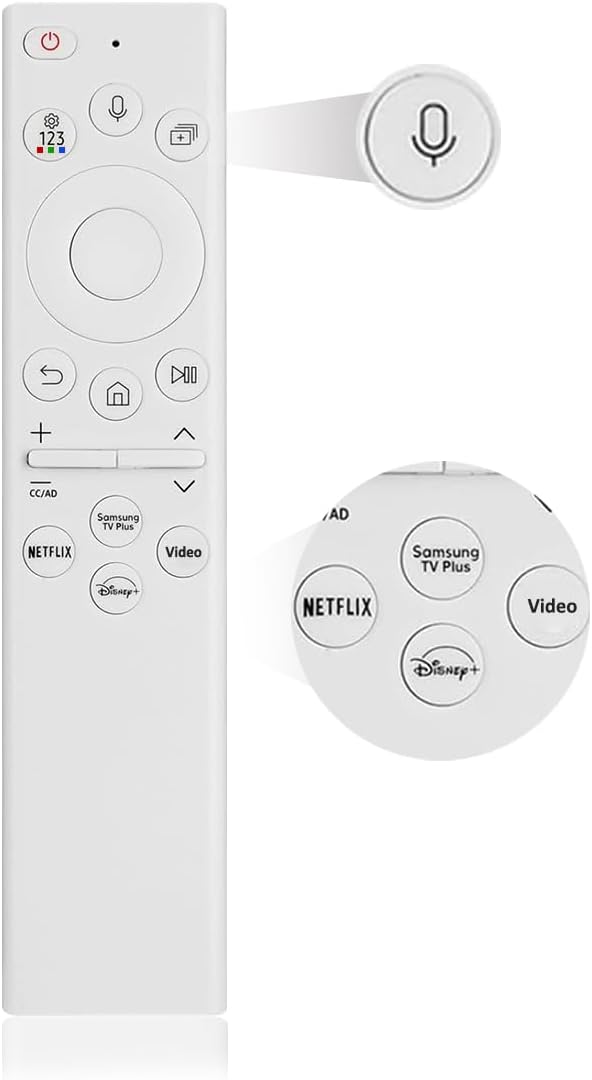 for Samsung Frame TV Remote Replacement, for 2018-2024 Samsung Frame Remote, Voice Function. for Crystal QLED QLED 4K 8K. Bn59-01391A(No Solar).