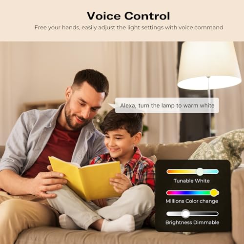THIRDREALITY Zigbee Smart Color Bulb ZL1 4Pack,Compatible with Home Assistant(ZHA&Z2M), SmartThings,Aeotec,Homey,Hubitat or Echo Devices With Built-in Hub,A19 RGBCW Bulb,2700K-6500K Tunable,800 Lumens