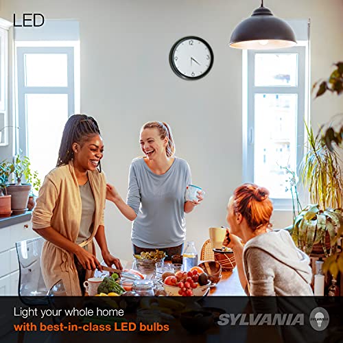 Sylvania LED Light Bulb, 60W Equivalent A19, Efficient 8.5W, Medium Base, Frosted Finish, 800 Lumens, Soft White - 4 Pack (73888)