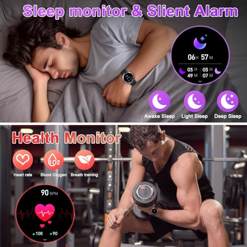 Smart Watch for Men Fitness Tracker: Smart Watches for Android Phones iPhone Bluetooth Waterproof Make Answer Call Digital Mens Watches Heart Rate Monitor Running Smartwatch Samsung Compatible