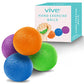 Vive Hand Therapy Squeeze Balls – Grip Strengthener & Exercise Set for Fingers, Wrists & Forearms (Arthritis, Carpal Tunnel, Stress Relief, Rehab Video App Included)