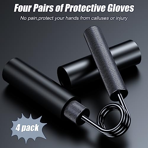 Grip Strength Trainer 4 Pack,50LB-200LB Metal Hand Grip Strengthener,Non-Slip Heavy-Duty Forearm Exerciser,Hand Gripper for Muscle Building and Hand Rehabilitation Exercising