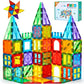 FNJO Magnetic Tiles, 110PCS Magnet Building Set, Magnetic Building Blocks,Construction STEM Learning and Playing Toys for Kids, Montessori Toy for Preschool Boys Girls