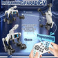 3 in 1 Robot Dog with Wheels Kit, 30+ Bionic Actions, Voice & Remote Control, Programmable Moves, Rechargeable Battery, All-Terrain Stunt Pet Toy for Kids(Removable Claw & Cannon)
