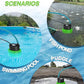 Pool Cover Pump above Ground - Submersible Water Sump Pump Swimming Water Removal Pumps, with Drainage Hose & 25 Feet Extra Long Power Cord, 850 GPH inGround, 3 Adapters