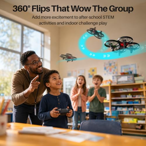 SYMA X100 Drone for Kids 8-12, Automatic Obstacle Avoidance, Up to 20 Mins Flight Time(2 Batteries), One-Key 360°Flips and Altitude Hold, Full-Guard Safe Indoor Drone Gift for Boys & Girls