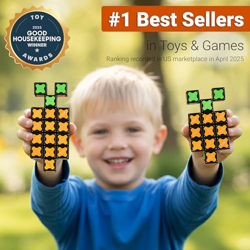 TOSY Magnet Fidget Spinner Mini - 8 Blocks, 3 in 1 Toy: Transformable Fidget Spinner, Infinity Cube, 2x2 Puzzle Cube, Easter Birthday Gift for Kids/Adults, STEM Sensory Stress Relief Toy