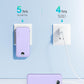 Portable Charger 10000mAh PD20W w/Built-in Cables & Wall Plug Purple