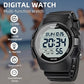Beeasy Mens Digital Sports Watch, 50M Waterproof 49mm Rubber Strap Mens Watches with Stopwatch, Countdown Timer, Alarm & Dual Time—Ideal for Sport, Gym, Running, Referee, School & Daily Wear