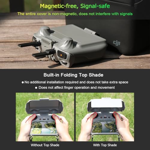 Arzroic RC 2 Protective Sun Hood Kit with Screen Protector & Neck Lanyard for DJI Mini 5 Pro/Avata 360/Mini 4 Pro/Mavic 4 Pro/Flip/Air 3S/Air 3 Accessories