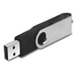 Swivel Design 16GB USB Flash Drive with Keychain, USB 2.0 Portable Thumb Drive Memory Stick, FAT32 Format Flashdrive for Data Storage, Photos, Music, Files (Black, 16 GB)