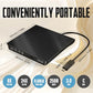 External CD/DVD Drive, Portable USB 3.0 & USB-C CD RW Drive, DVD Player, DVD Burner for Laptop, Desktop, Compatible with Windows 7/8/10/11, Mac, MacBook Pro/Air, Linux (IDD029-2)
