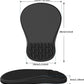 YIWEI Ergonomic Mouse Pad with Wrist Support - Gel Memory Foam Mouse Mat for Computer Keyboard & Laptop - Non-Slip Base, Pain Relief for Home Office & Gaming - Black
