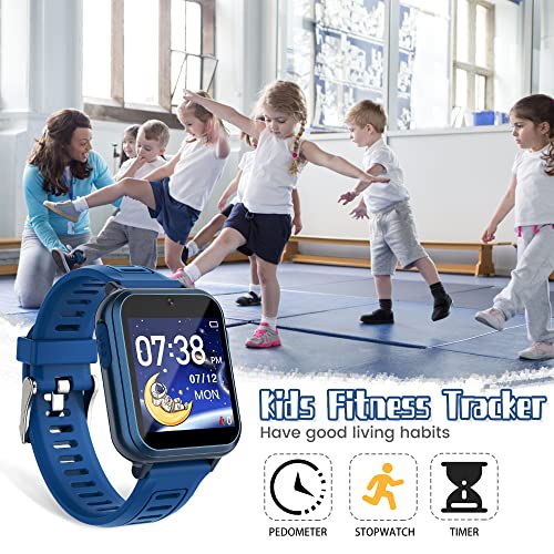 Wiszodet Kids Smart Game Watch with 39 Games HD Touch Screen Video Camera Music Player Pedometer Flashlight Alarm Clock 12/24 hr, Gifts for 5-12 Year Olds Boys