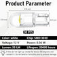 30 PCS Car 194 LED Bulbs, 168 2825 W5W T10 Wedge COB LED Replacement Bulb, 6000K License Plate Light Bulb, Error Free Interior Bulb for Dashboard Light, Dome Lights,License Plate Lights (White)