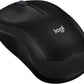 Logitech M185 Wireless Mouse, 2.4GHz with USB Mini Receiver, 12-Month Battery Life, 1000 DPI Optical Tracking, Ambidextrous, Compatible with PC, Mac, Laptop - Black