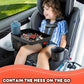SEVEN SPARTA Car Seat Tray for Kids Toddler Travel with Soft Rubber Base, Rotatable and Removable Cup Holder Snack Tray for Food Color and Play for Family Road Trip Essentials (1, Standard Base)